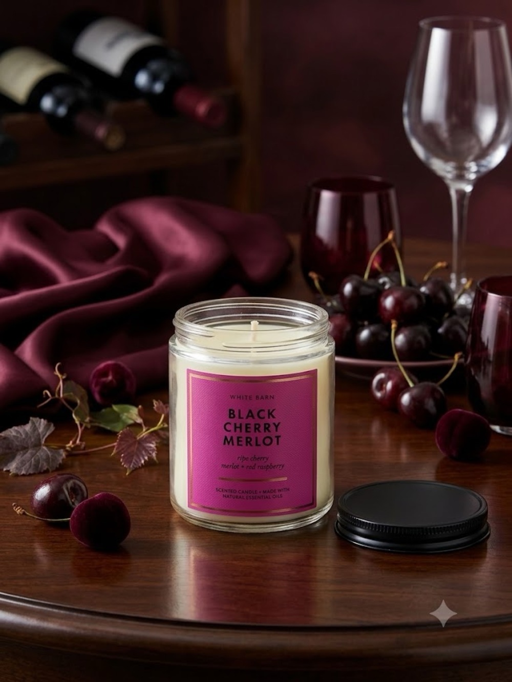 🍒 🍷 White Barn Black Cherry Merlot Single-Wick Candle